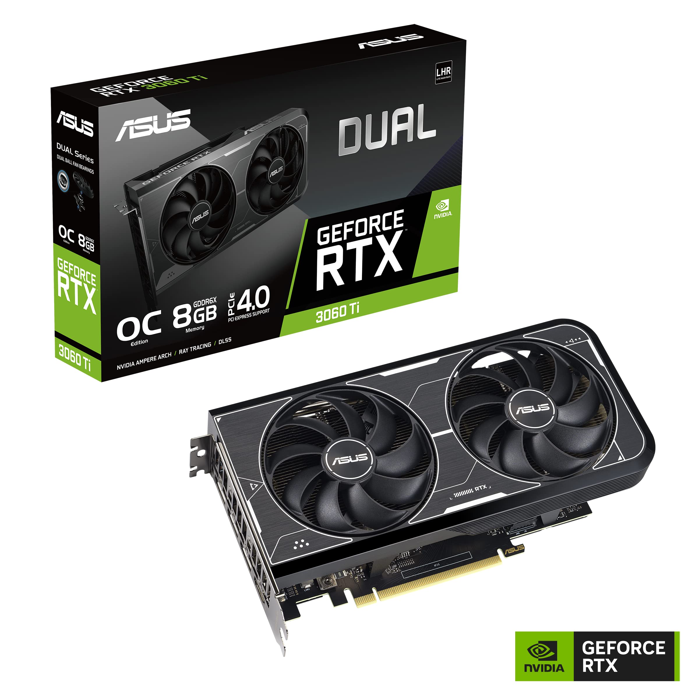 ASUS Dual NVIDIA GeForce RTX 3060 Ti OC Edition Graphics Card