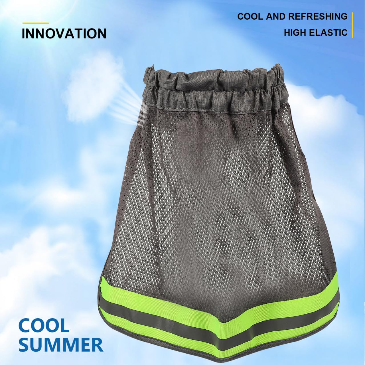 DOITOOL 3 Piezas Cascos De Obra Sombra De Cuello para Sombrero Duro con Visera Reflectante Cubierta Ligera Y Transpirable para Trabajadores De ConstruccióN Al Aire Libre Trabajo Exterior Jardinería