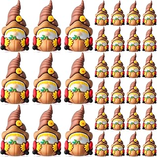 30 Pcs Thanksgiving Fall Pumpkin Scarecrow Gnomes Figure Small Jackstraw...