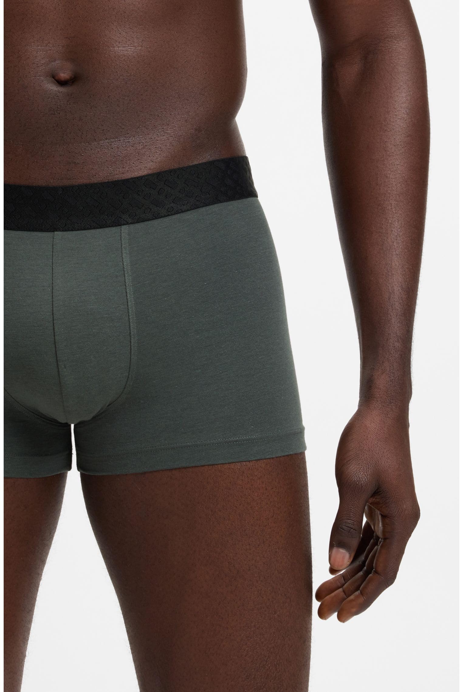 BOSS Herren Trunk 3P MetallicM G Eng anliegende Boxershorts aus Baumwoll-Mix im Dreierpack