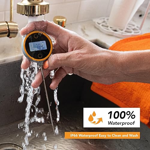 Miniatura 4 de Pocket Pro - Termómetro de lectura instantánea para carne de 1 segundo, termómetro digital recargable para asar a la parrilla, alimentos, barbacoa,