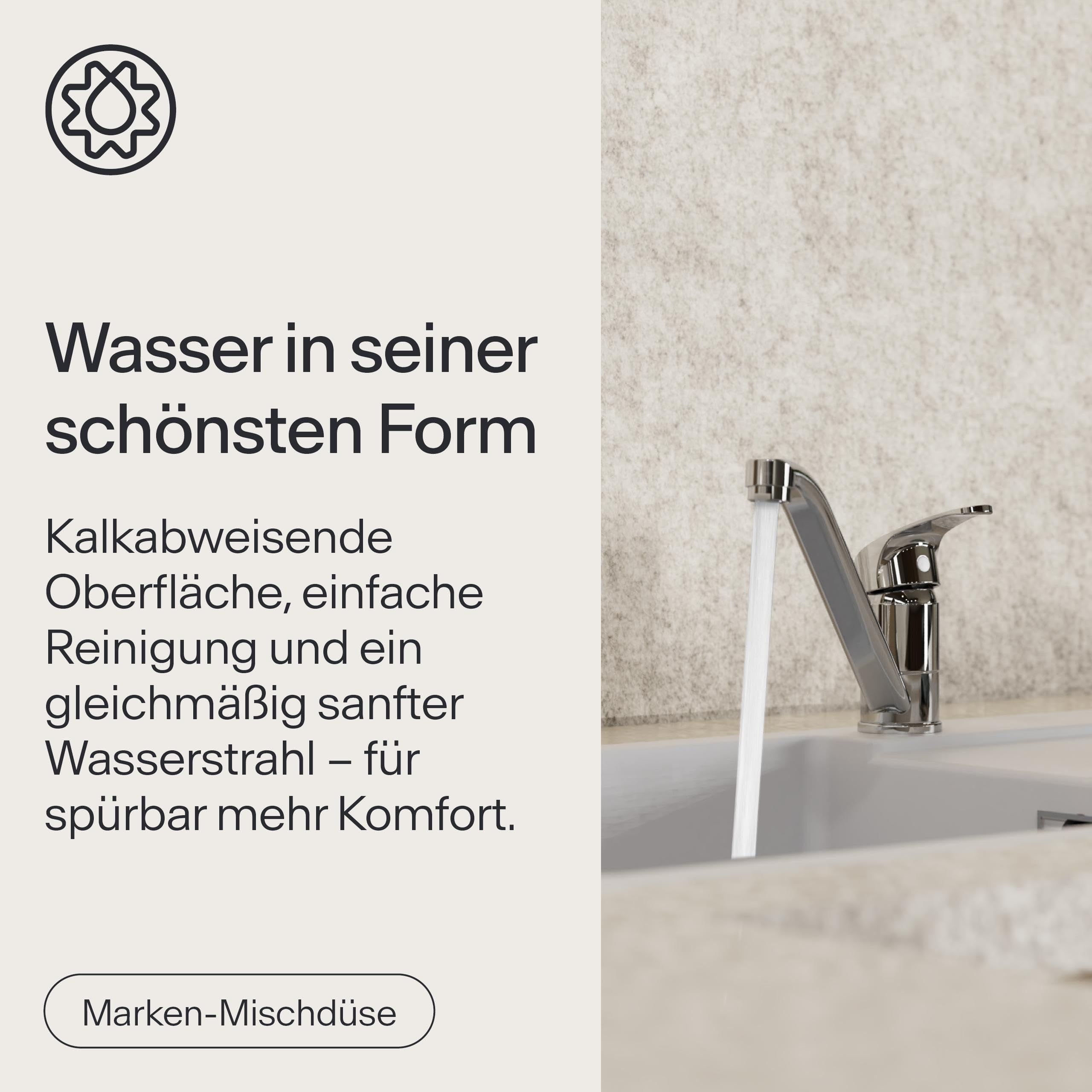 Küchenarmatur WK8 | Wasserhahn Küche | Armatur Spültisch | Mischbatterie für die Küche | Spültischarmatur mit Einhebelmischer | Made in Germany | Chrom