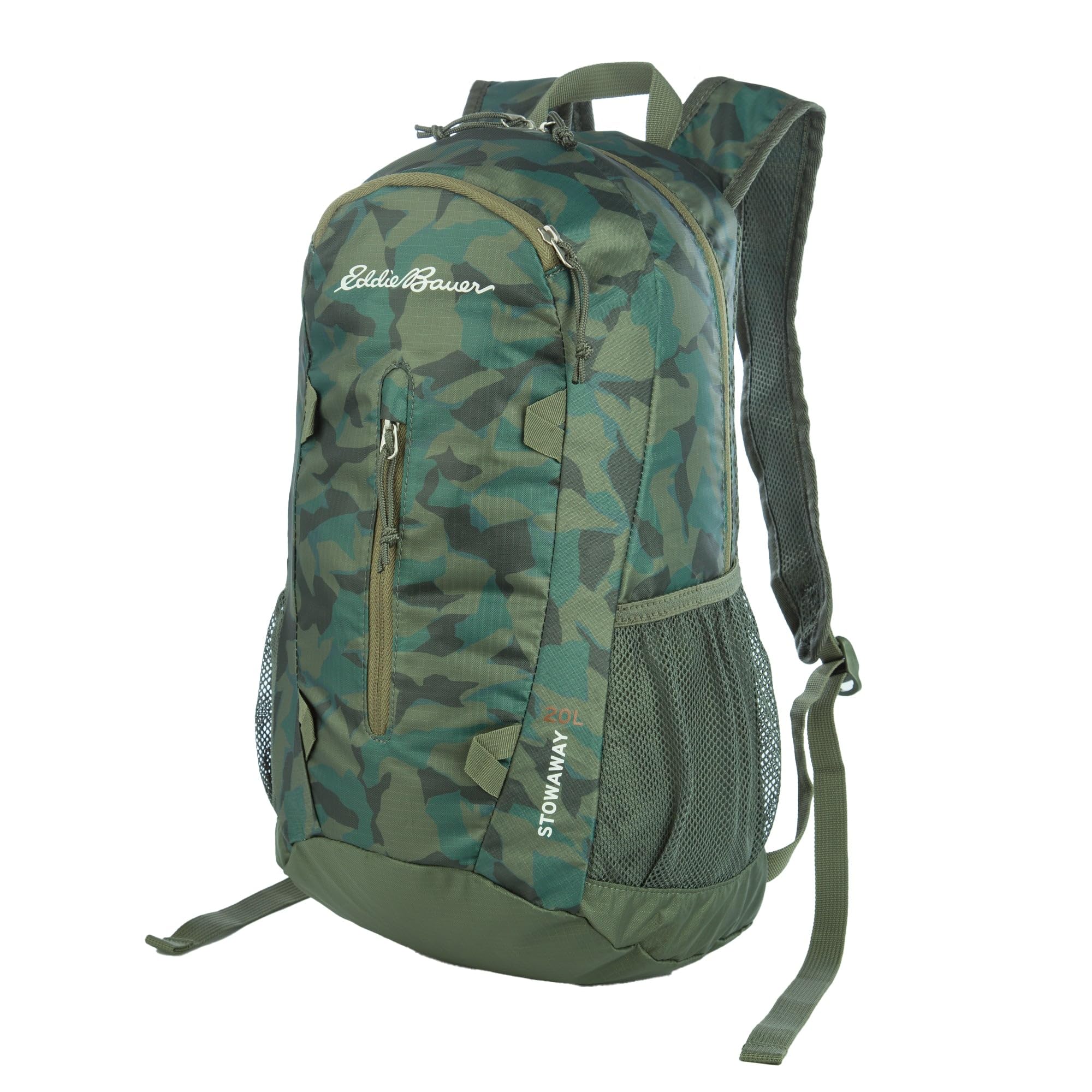 Eddie Bauer Stowaway Packable Backpack | Travel | Outdoor | Lightweight | Foldable | Durable | Ripstop Polyester | 20L - Sprig Green