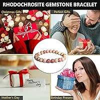 Vista 175 de Pulsera de turmalina negra, pulsera de cristal curativo natural para mujeres y hombres, pulsera de cuentas redondas de 0.315 in para espiritual