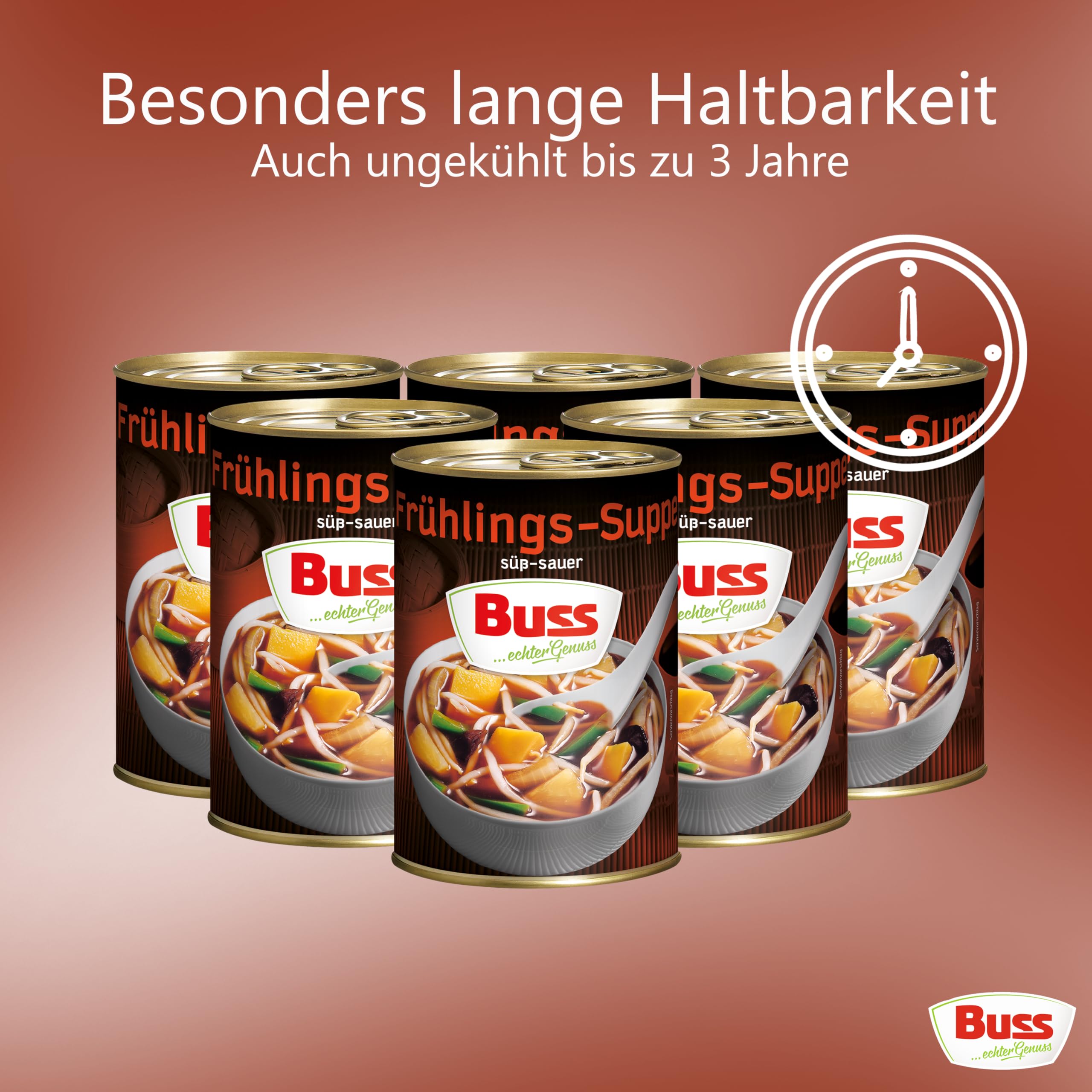 Buss Asia Suppen - Gemüsesuppe nach chinesischer Art, 12 x 400g