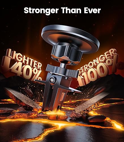 Miniatura 9 de VICSEED Soporte magnético para teléfono MagSafe para automóvil 2025 para ventilación de automóvil, soporte de ventilación de imán de estudio Negro