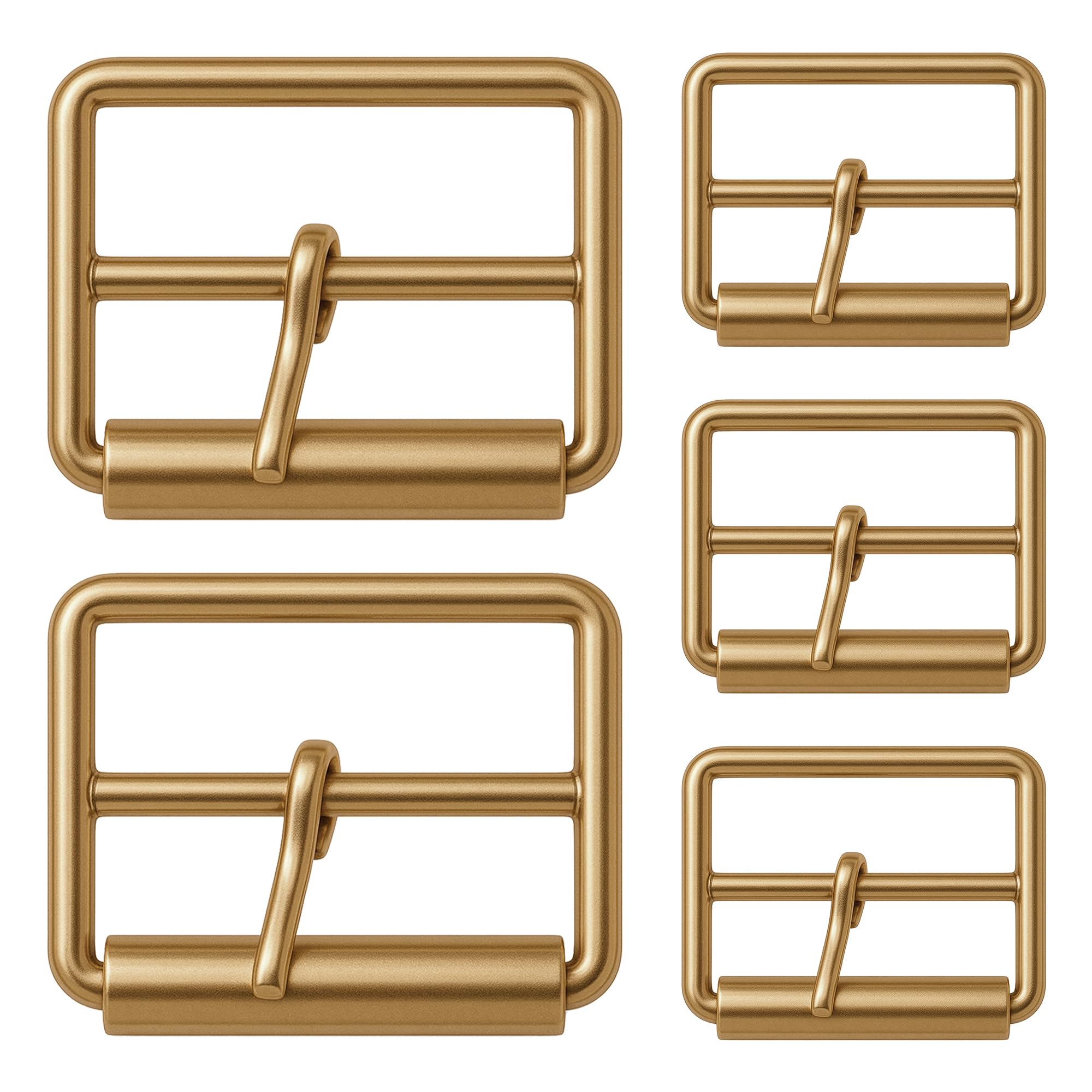 WedDecor Single Prong Metal Roller Buckle Multi-Purpose for Shoes, Belts, Handbags, Luggage Bags, Clothing, Hand DIY Accessories, Webbing, Footwear, and Leather Crafts, Gold, 35mm, 20pcs