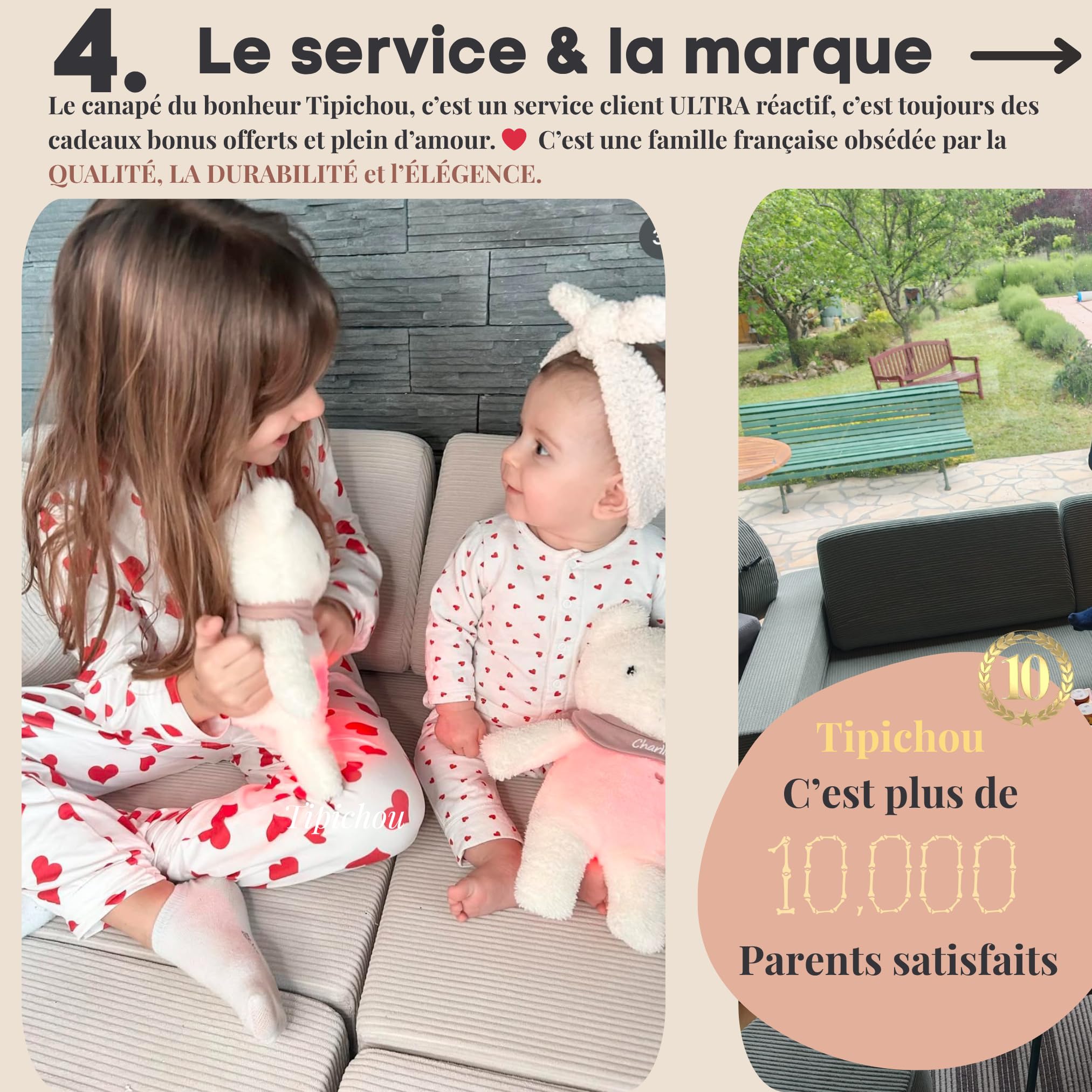 Canapé Enfant Convertible - Chauffeuse 2 Places Transformable en Lit d'Appoint, Aire de Jeu, Fauteuil, Matelas de Sol - Idéal Cadeau Enfants - Possibilités de Jeux Infinies (Blanc Crème, 2 Places)