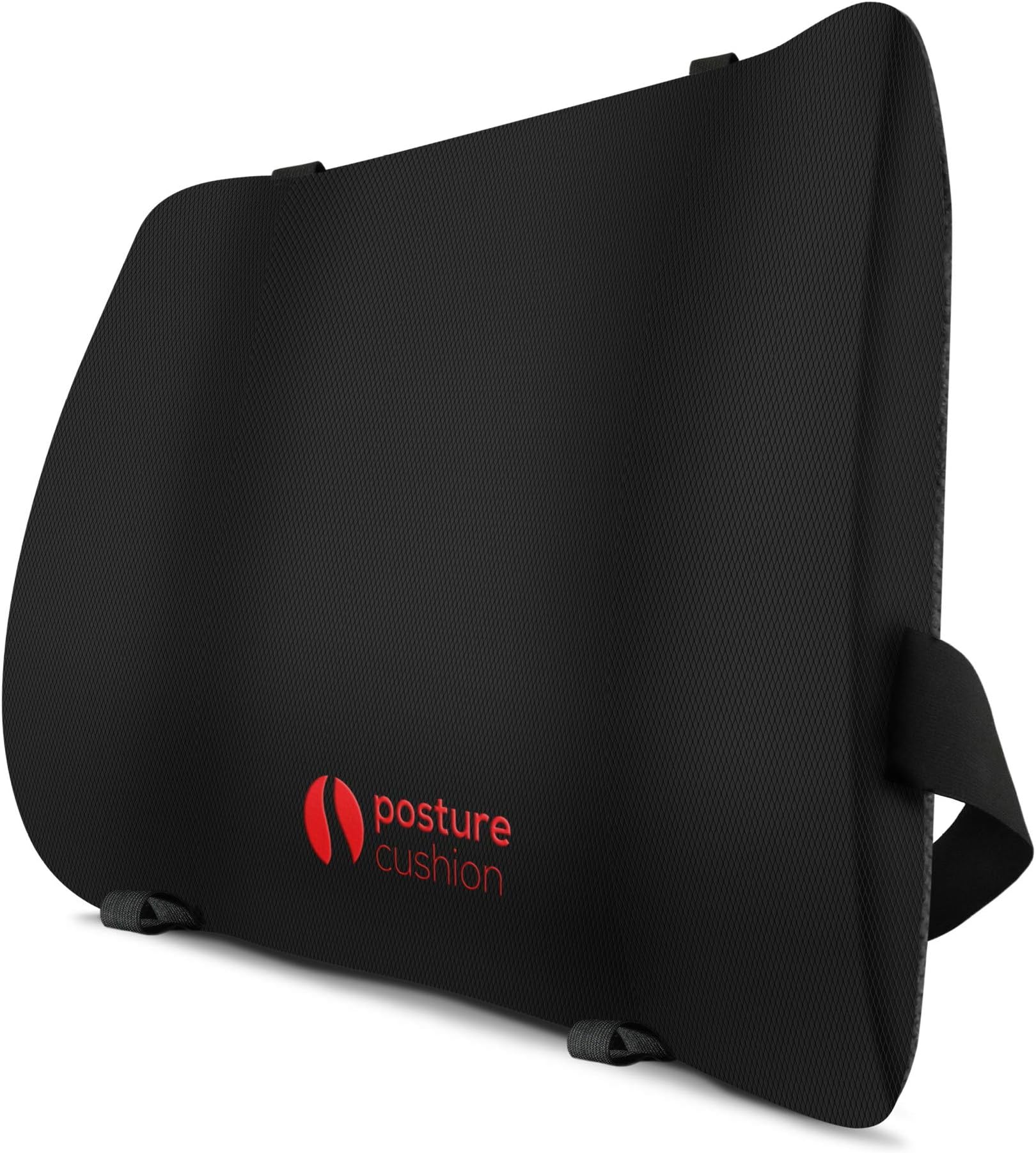 Posture Cushion - Maxi Lumbar Support Cushion with High Density Foam and Multiple Strapping - Ideal for Car/Home/Office