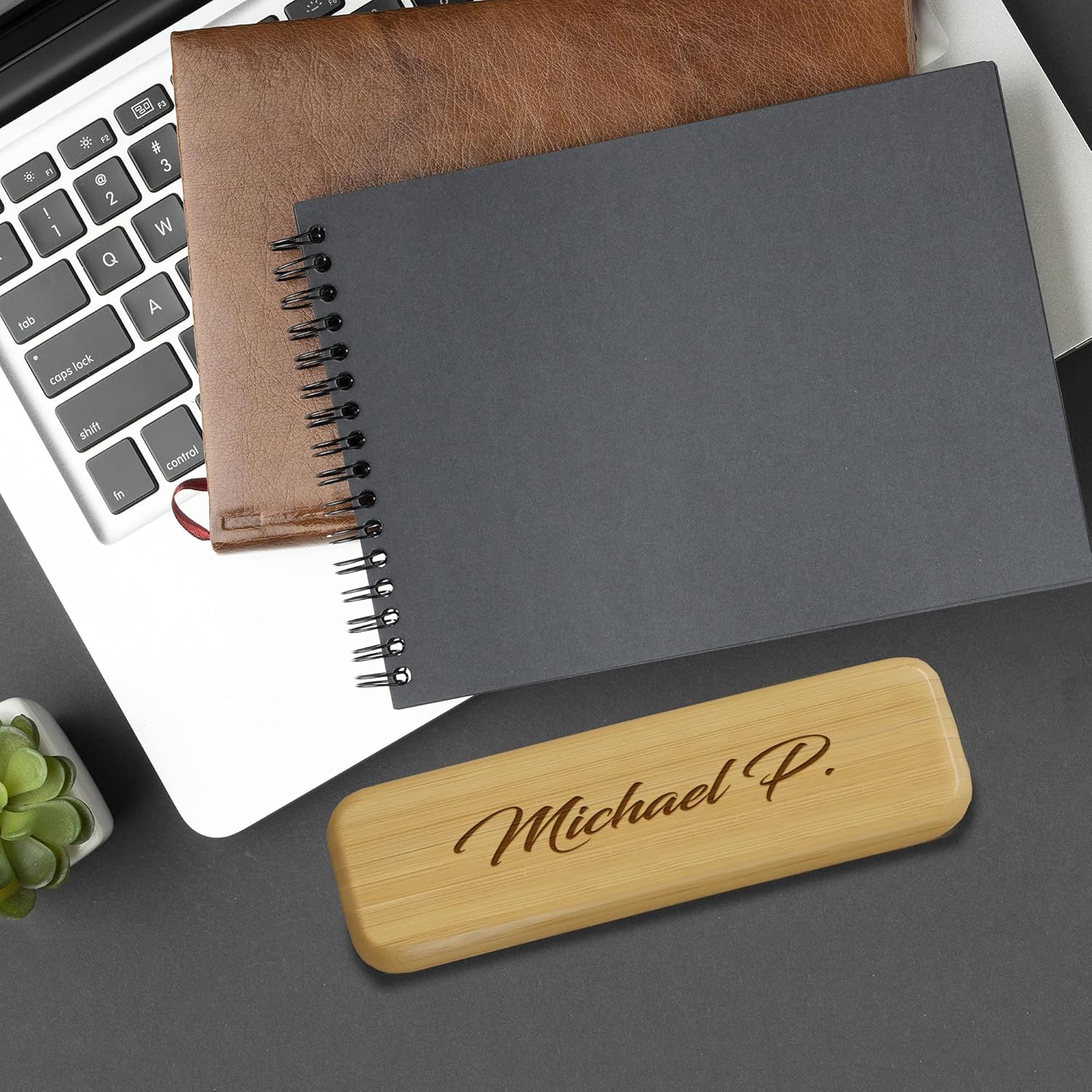 Engraved/Personalized Bamboo Box Pen Gift Set | Sofia's Findings