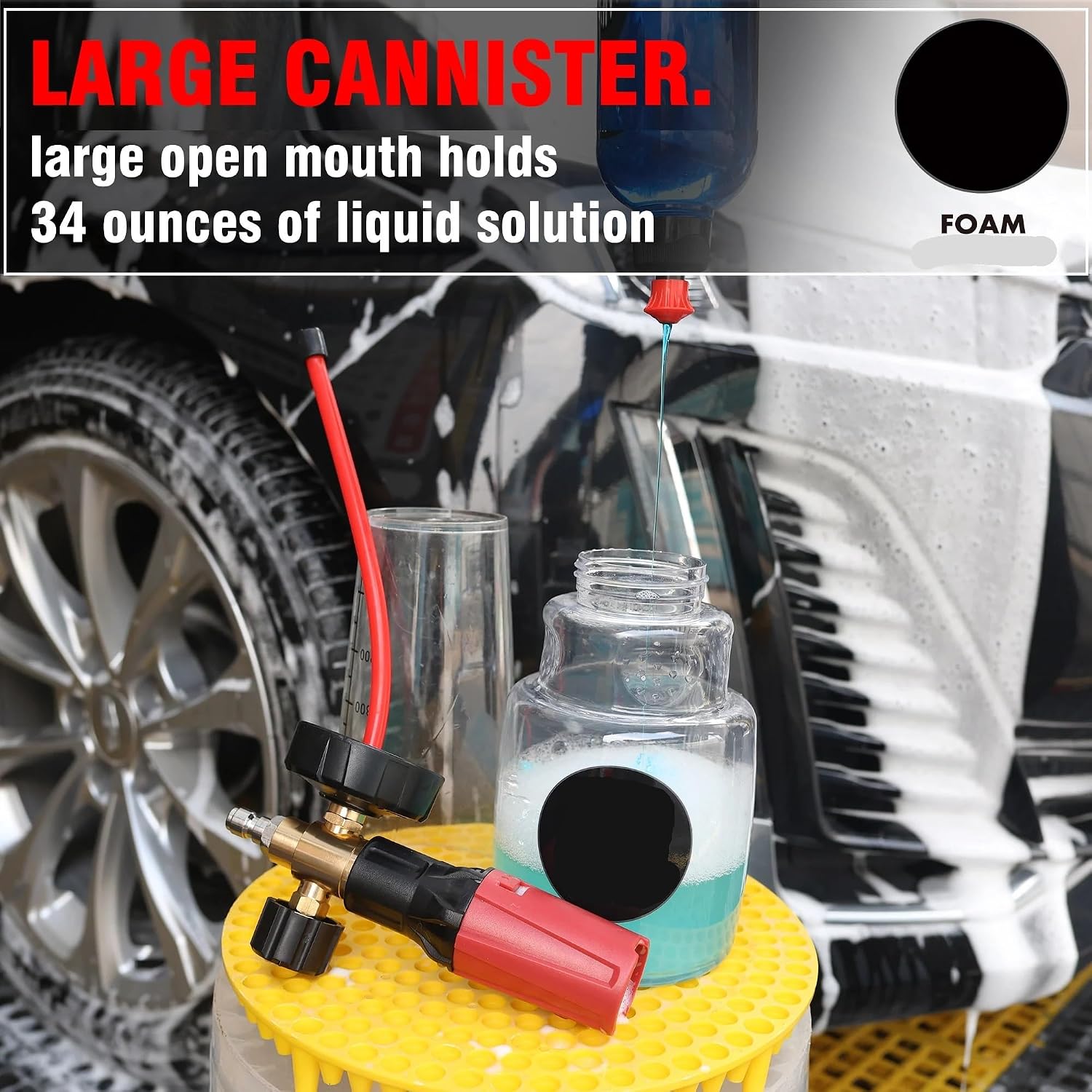 Foam Sprayer, Foam Foamer Gun Generator for Washing Snow Car CleaningWasher High Pressure,Car Washing