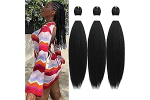Kids Short Synthetic Prestretched Braiding Hair for Braids