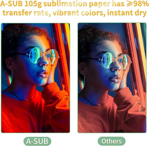 A-SUB Sublimation Paper 8.5x11 Inch, 105gsm, 150 Sheets