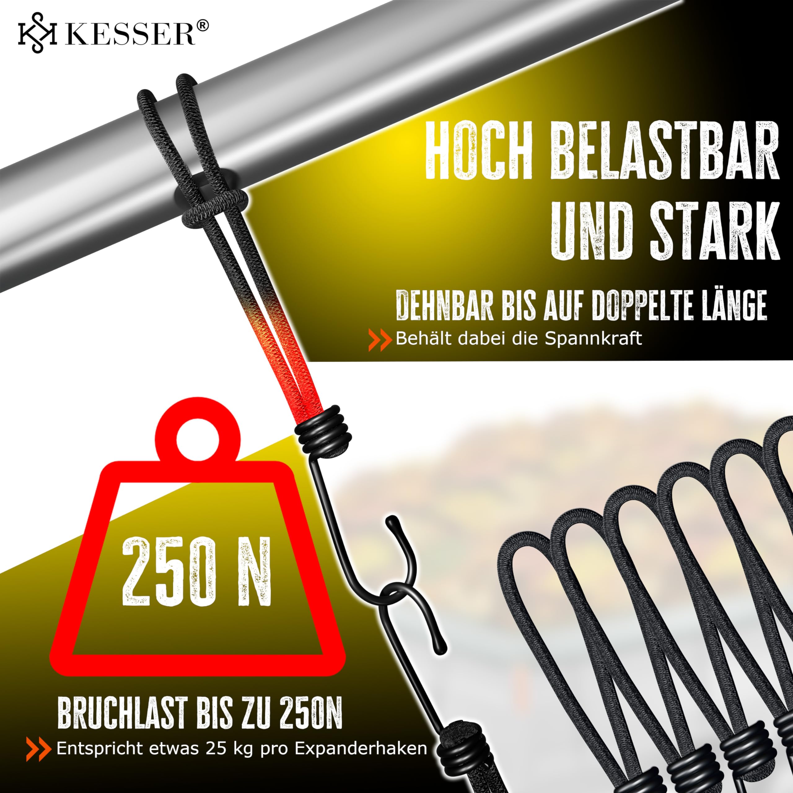 KESSER Filet De Remorque 2x3m Mailles Fines - Filet Sécurité Avec Corde Serrage & Renfort Bord 8mm