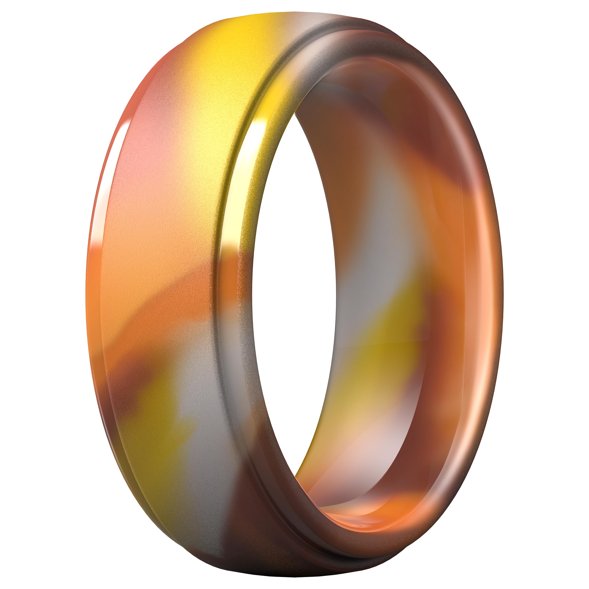 ThunderFit Silicone Men’s Wedding Rings, 10mm Wide 2.5mm Thick Rubber Wedding Bands, Variety Multipack 1/4, 7.5 - 8 (18.