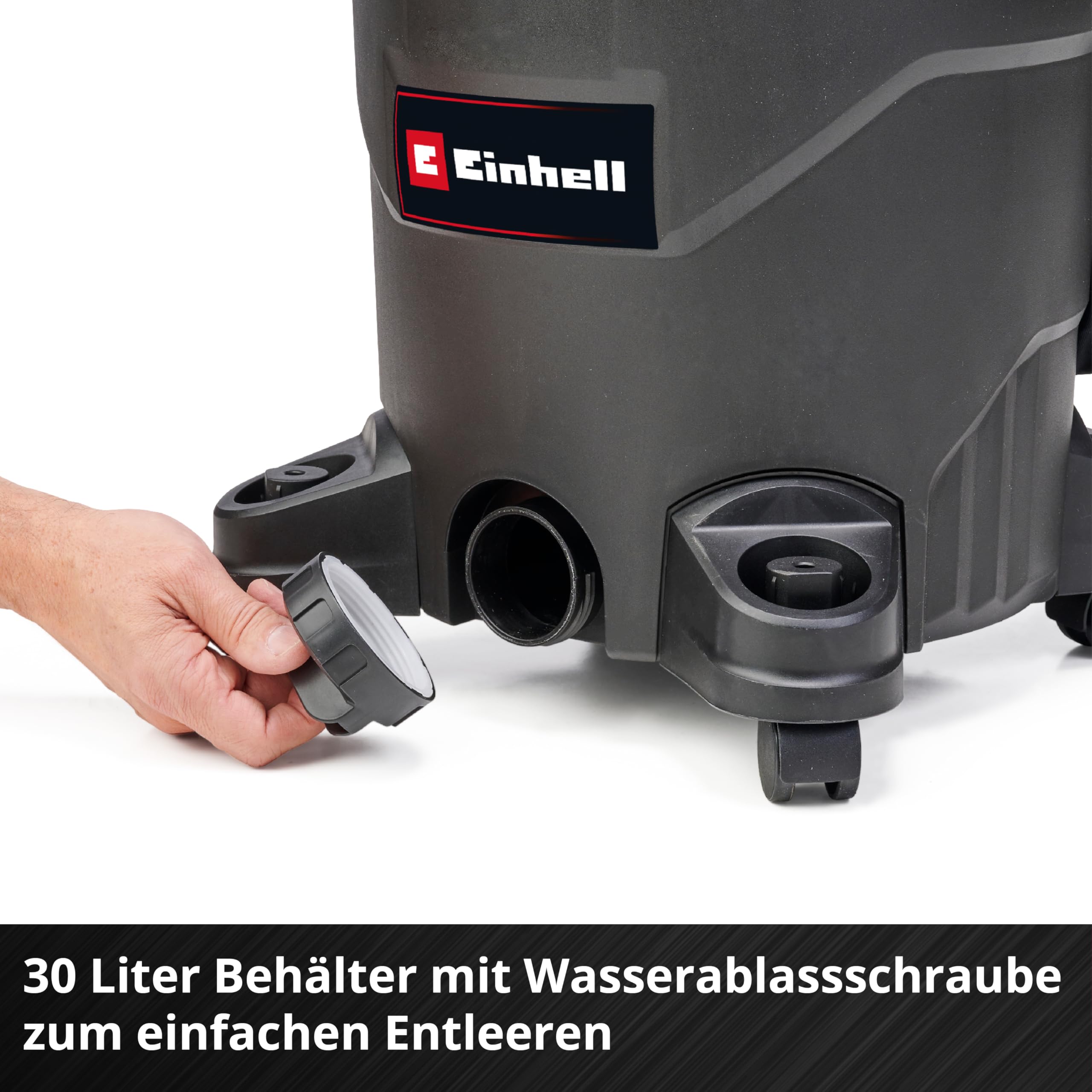 Einhell Nass-Trockensauger TC-VC 1930 A (1.500 Watt, 190 mbar Saugleistung, Automatiksteckdose, 30 L Auffangbehälter, Tragegriff, inkl. Düsen, Filter und Schmutzfangsack)