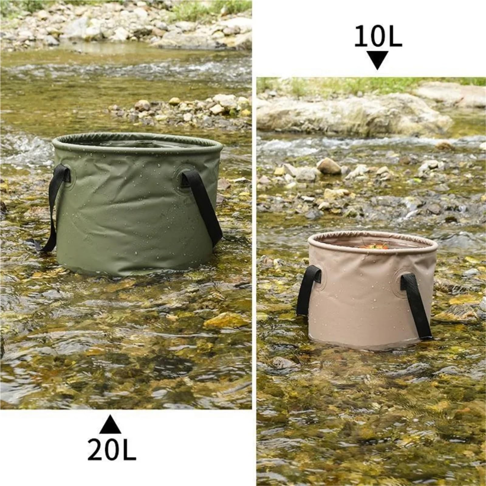 Camping-Klappeimer 5/10/20 l, wasserdicht, faltbar