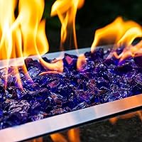 Vista 5 de Celestial Fire Glass - Triturado, azul cobalto (1/2" a 3/4") Tarro de 10 libras