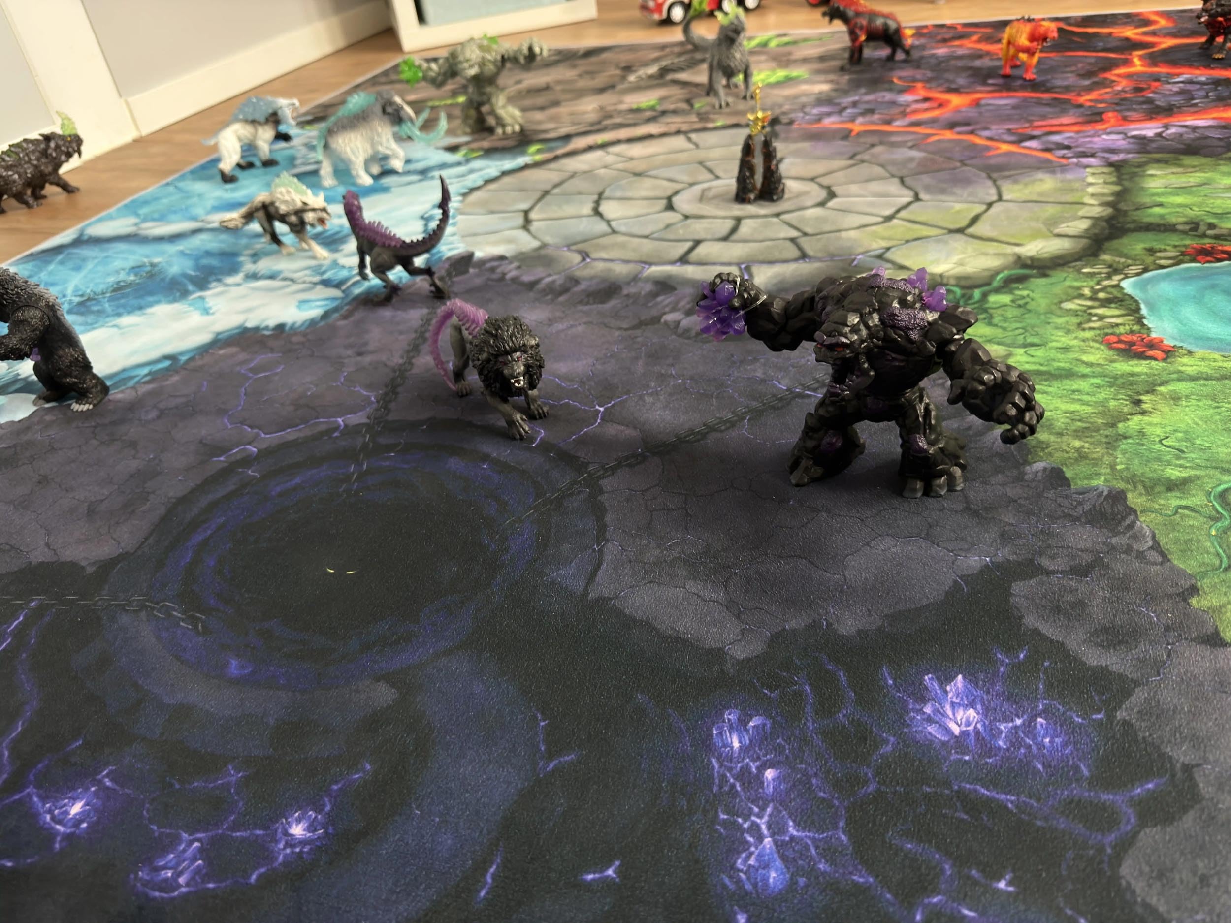 Spielteppich – Kinderzimmer-Teppich 160 x 160 cm, ideal für Spielfiguren, passend für Fantasy-Welten wie Schleich® Eldrador®