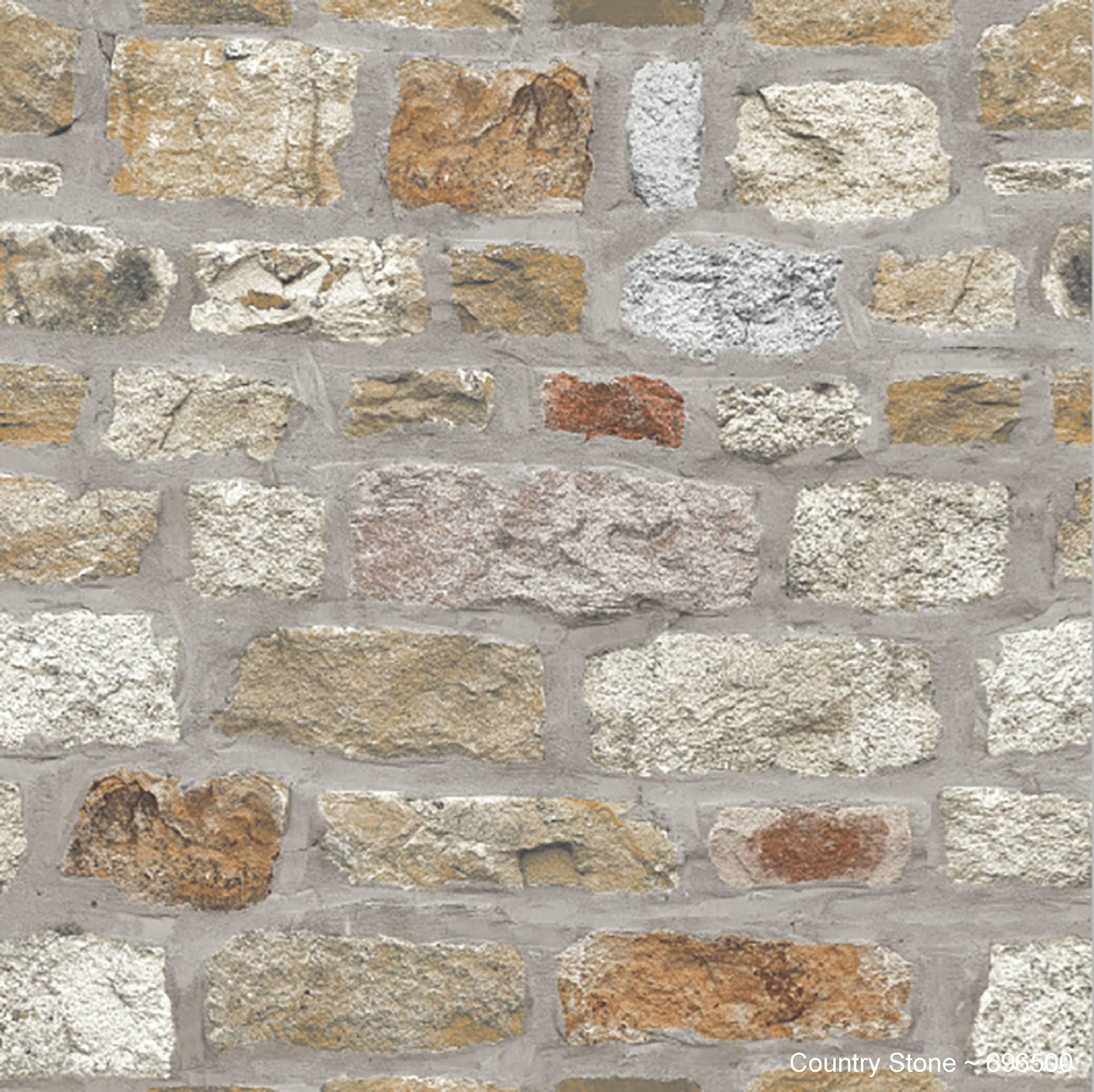 Arthouse | Country Stone Brick Effect Wallpaper | Rustic Stone Design in Natural Hues | Photographic Realistic Look for Feature Walls | Paste The Paper Application | 1005 x 53cm