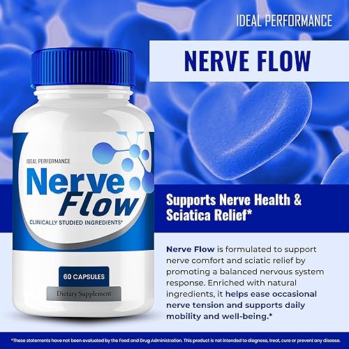 Miniatura 4 de Flujo nervioso para cápsulas de neuropatía, suplemento de flujo nervioso píldoras avanzadas para la salud nerviosa, extra fuerte, circulación