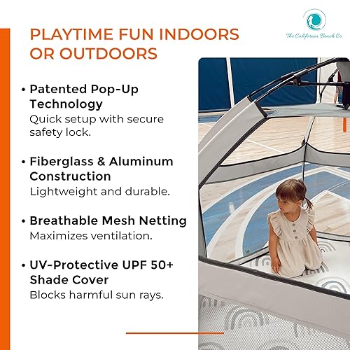 Miniatura 8 de POP 'N GO PLAYPEN - Corralito para bebés y niños pequeños para interiores y exteriores - Tienda de playa para bebés, plegable, portátil con toldo,