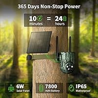 Vista 5 de SEHMUA Cámara de rastreo celular 4G LTE con plan de datos ilimitado, transmisión en vivo, visualización giratoria de 360°, tarjeta SIM preinstalada