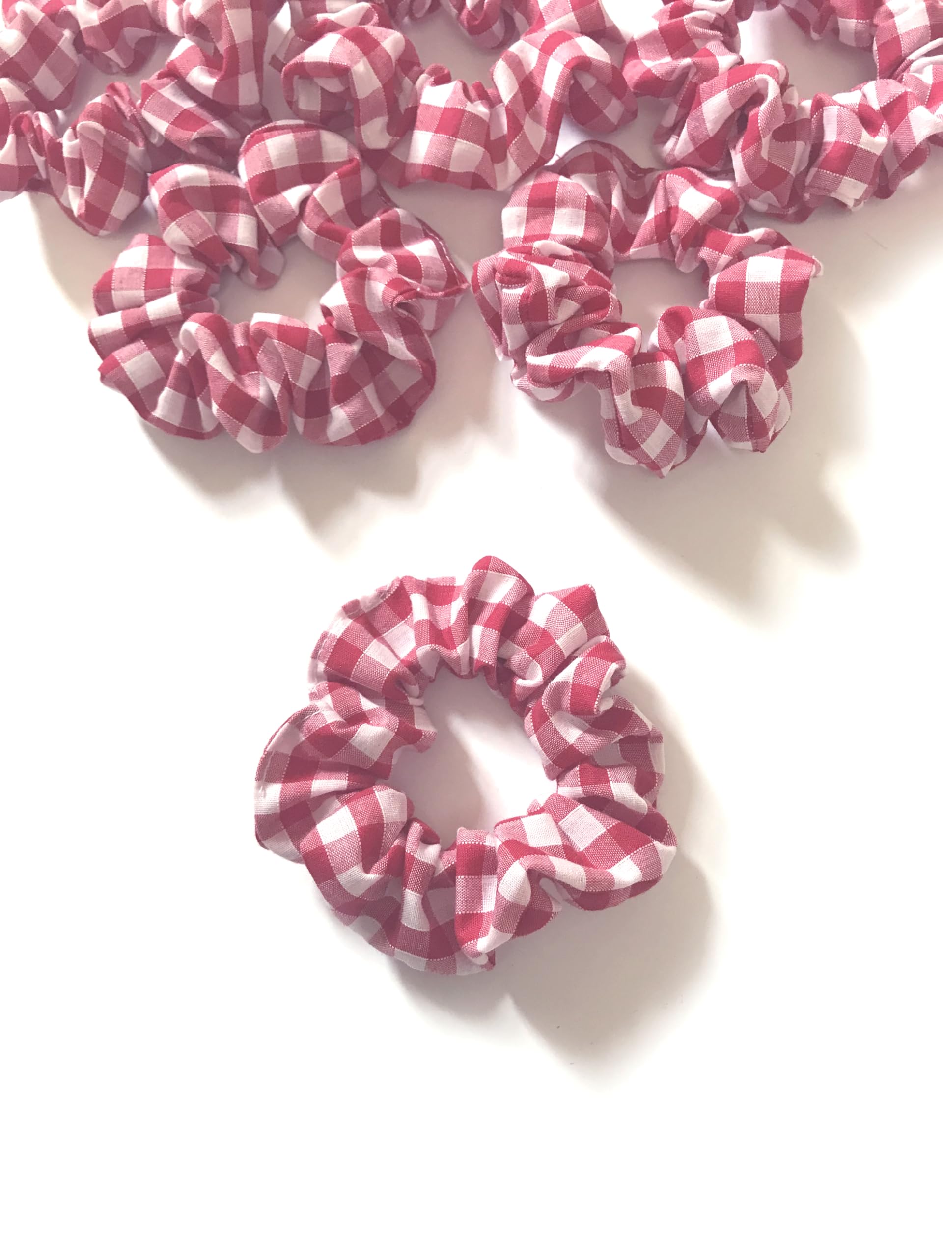 Bobblelady 6 pcs Gingham Scrunchies Small Sized