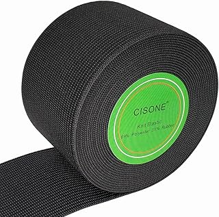 Knit Elastic 2 Inch Wide Black Heavy Stretch High Elasticity Knit Elastic Band 5 Yards