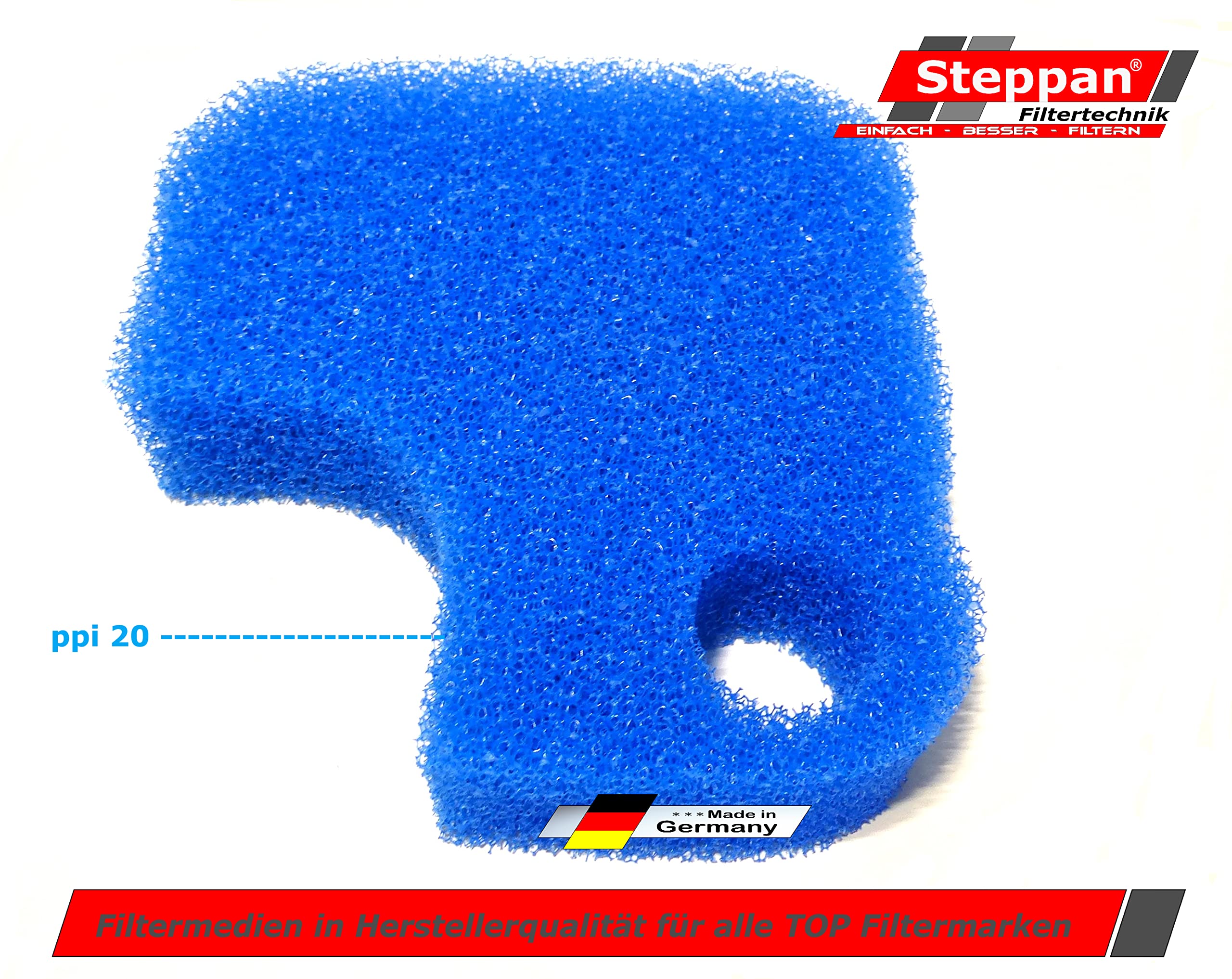 Filterschwämme EIN Set passend für Oase Biomaster 250 und 250 Thermo (2 x Blau 1 x Rot Plus 4 x Rund Rot) 1 Set Filterschwämme