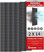 Originallife Washable Reusable Professional, Air Vent Filter, AC Vent Filter, Floor Register Filter for Home (Black), 2" x 14", Reduce Dust, Dirt, Odor, Pollen, Hair, Aero-grade filter, 6-Pack…