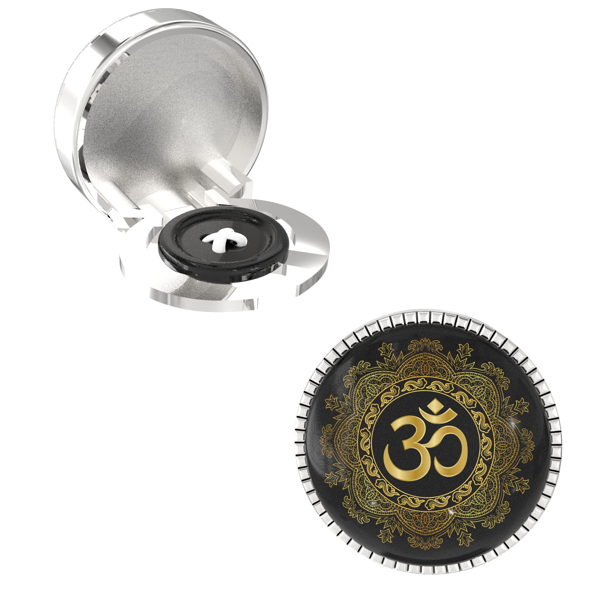 The Smart Buttons – Snap-on Shirt Button Cover Cufflinks Set for Men - OM Style (B0BFB8161F) Amazon Price History, Amazon Price Tracker