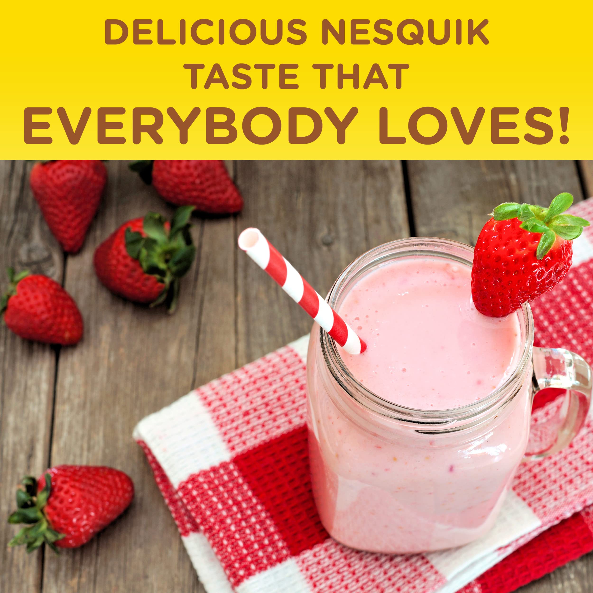 Nesquik Strawberry Flavored Syrup, Strawberry Syrup for Milk or Ice