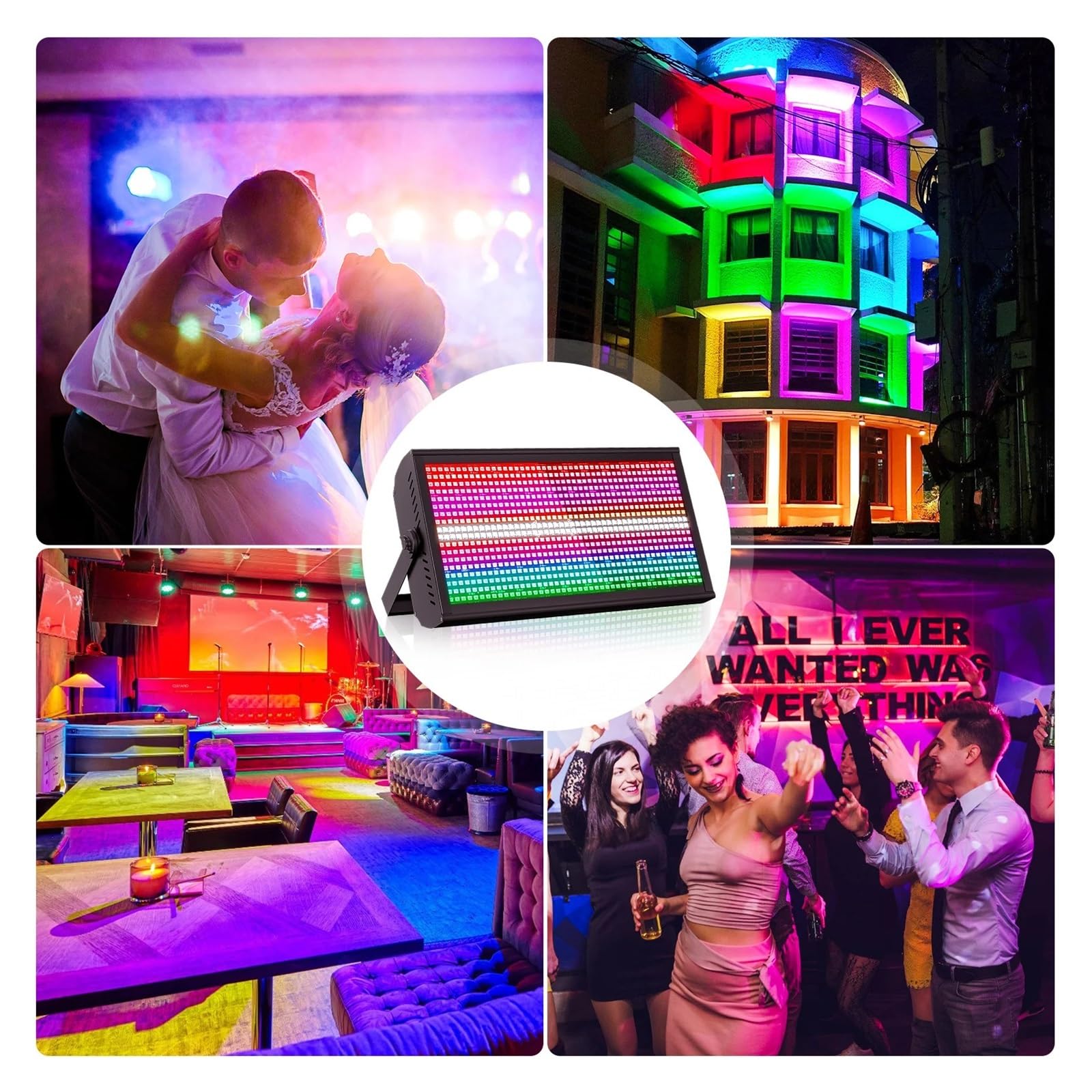 Oświetlenie LED RGB, Scena Światło Bar Wash Strobe Światła, 130 W RGB LED Uplight DMX512 DJ Na Imprezę Dyskotekę Ślub Wakacje KTV
