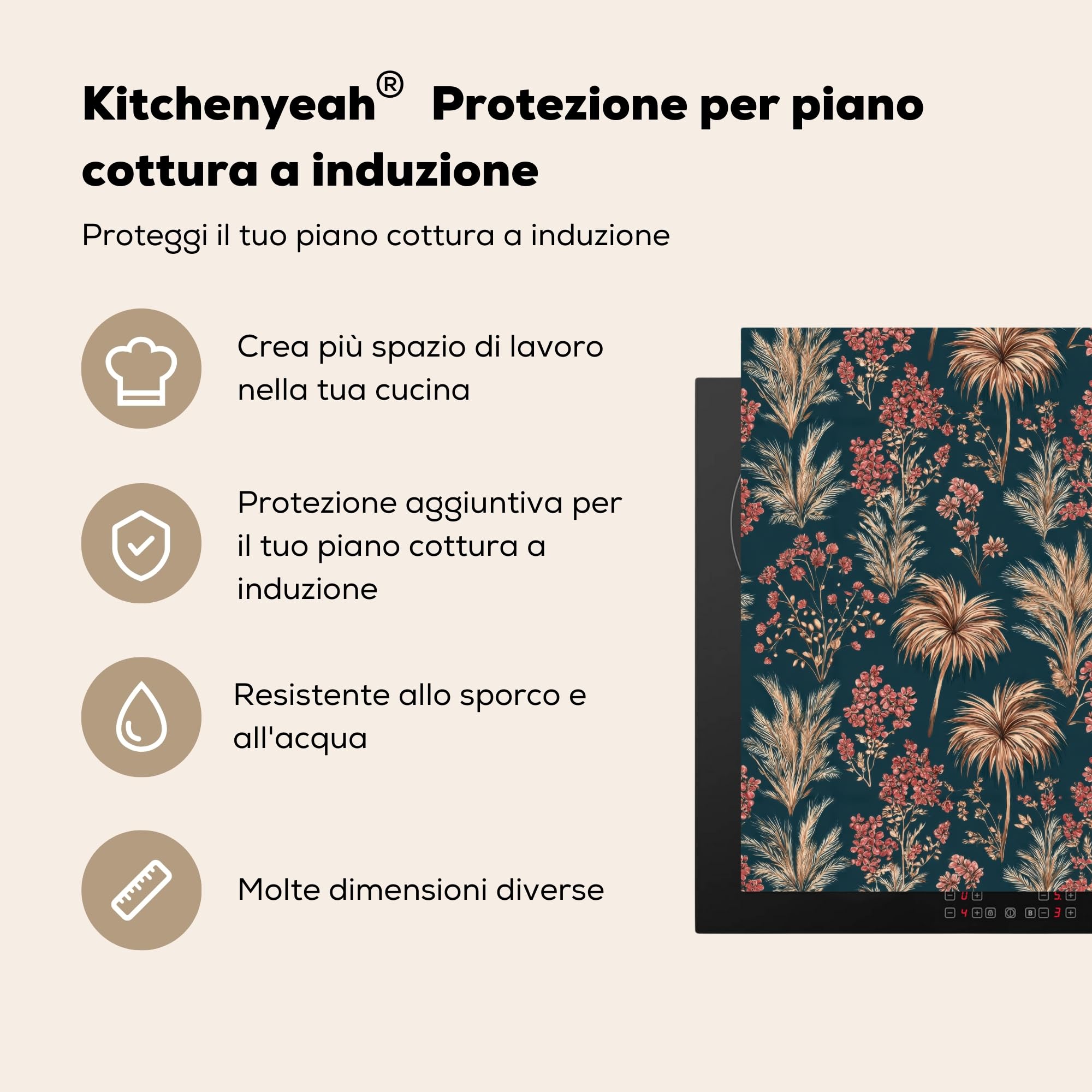 KitchenYeah© Copri Piano Induzione Cucina Coprifornelli Copertura