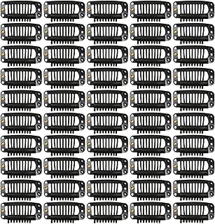 50 Pcs Hair Extension Clips 32mm 9-teeth Wig Clips for Hair Extensions & Hairpieces
