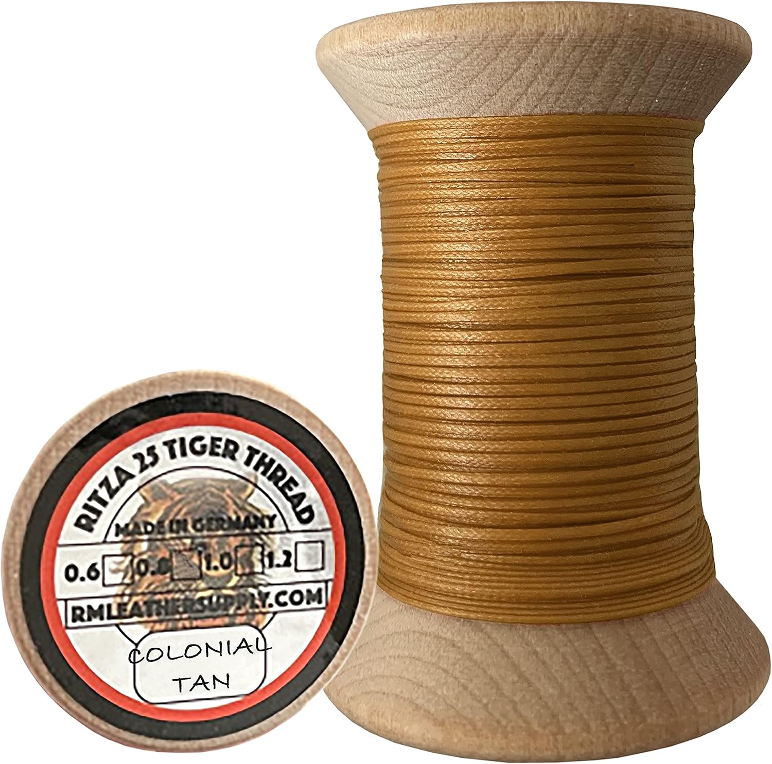 1.0mm Ritza Tiger Thread - Waxed Polyester Braided Thread for Hand Sewing Leather (Mini Spool 25 Meters) ?(Colonial Tan (Mini Spool)) ?…1.0mm Ritza Tiger Thread - Waxed Polyester Braided Thread for Hand Sewing Leather (Mini Spool 25 Meters) ?(Colonial Tan (Mini Spool)) ?…1.0mm Ritza Tiger Thread - Waxed Polyester Braided Thread for Hand Sewing Leather (Mini Spool 25 Meters) ?(Colonial Tan (Mini Spool)) ?…