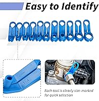 Vista 4 de Juego de herramientas de desconexión de línea de combustible de 11 piezas, herramienta de extracción de línea de combustible de 3/8 5/16 1/4 3/16