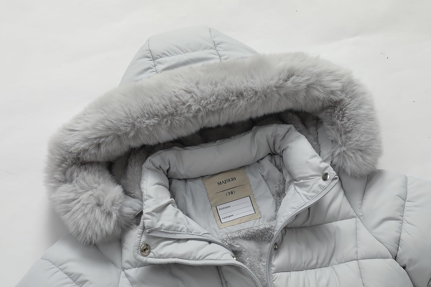 Girl's Winter Waterproof Warm Long Coat,Kids Puffer Jacket Outerwear Parka,Removable Hood - Image 5