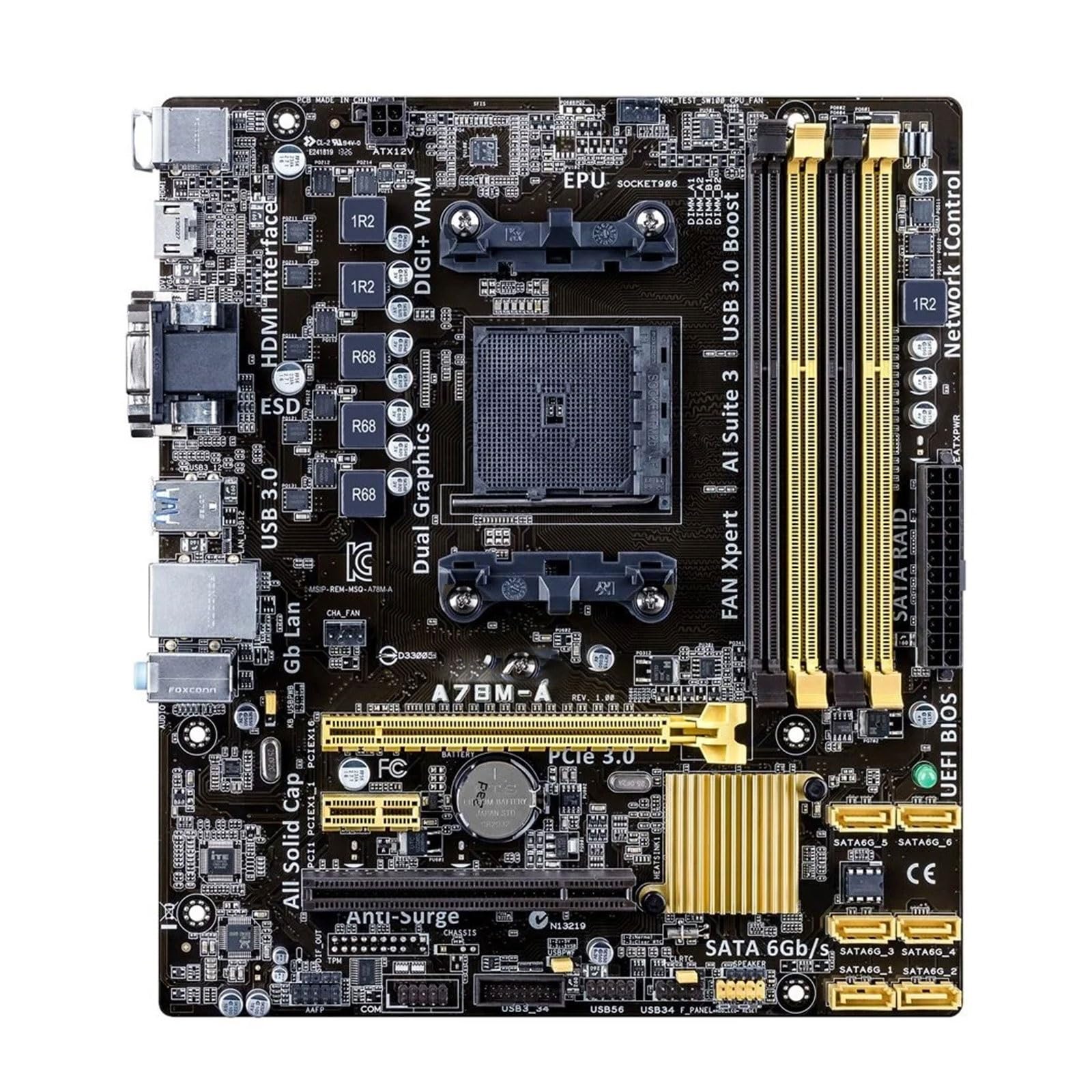 Placa Bases Fit For ASUS A78M-A Tarjeta Madre Socket FM2/FM2 + A78DDR3 64GB Premio en Carga A10-6790K A10-7870K A4-4020 A6-5400 CPU Micro ATX