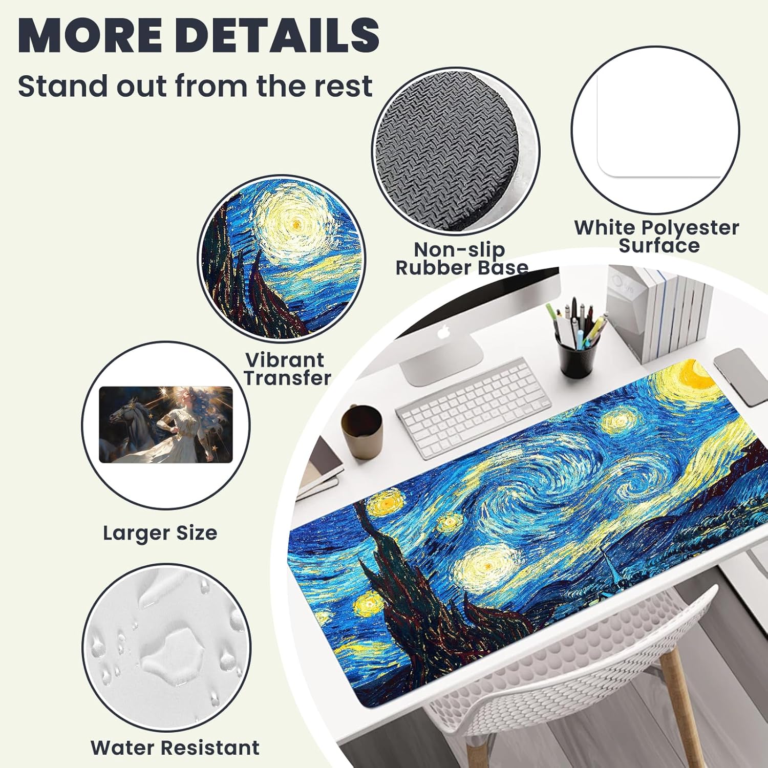 12 Pcs Sublimation Playmat Mouse Pad Blanks 24"x14" Large Desk Mat Sublimation Mousepad Blanks Bulk for Heat Press Printing Custom Design Gifts Non-Slip Rubber Base