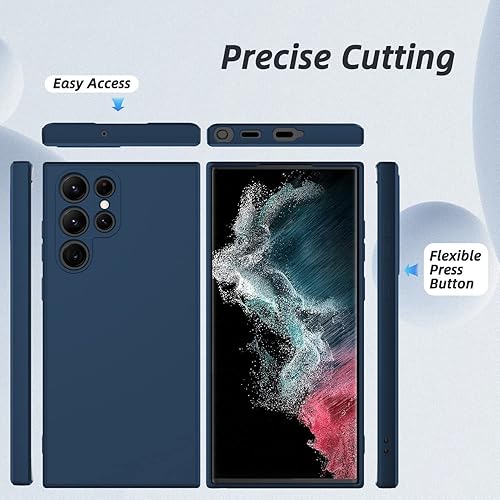 Miniatura 4 de Funda de teléfono para Samsung Galaxy S22 Ultra Slim de silicona para móvil, impermeable, con protección completa de cámara, azul marino