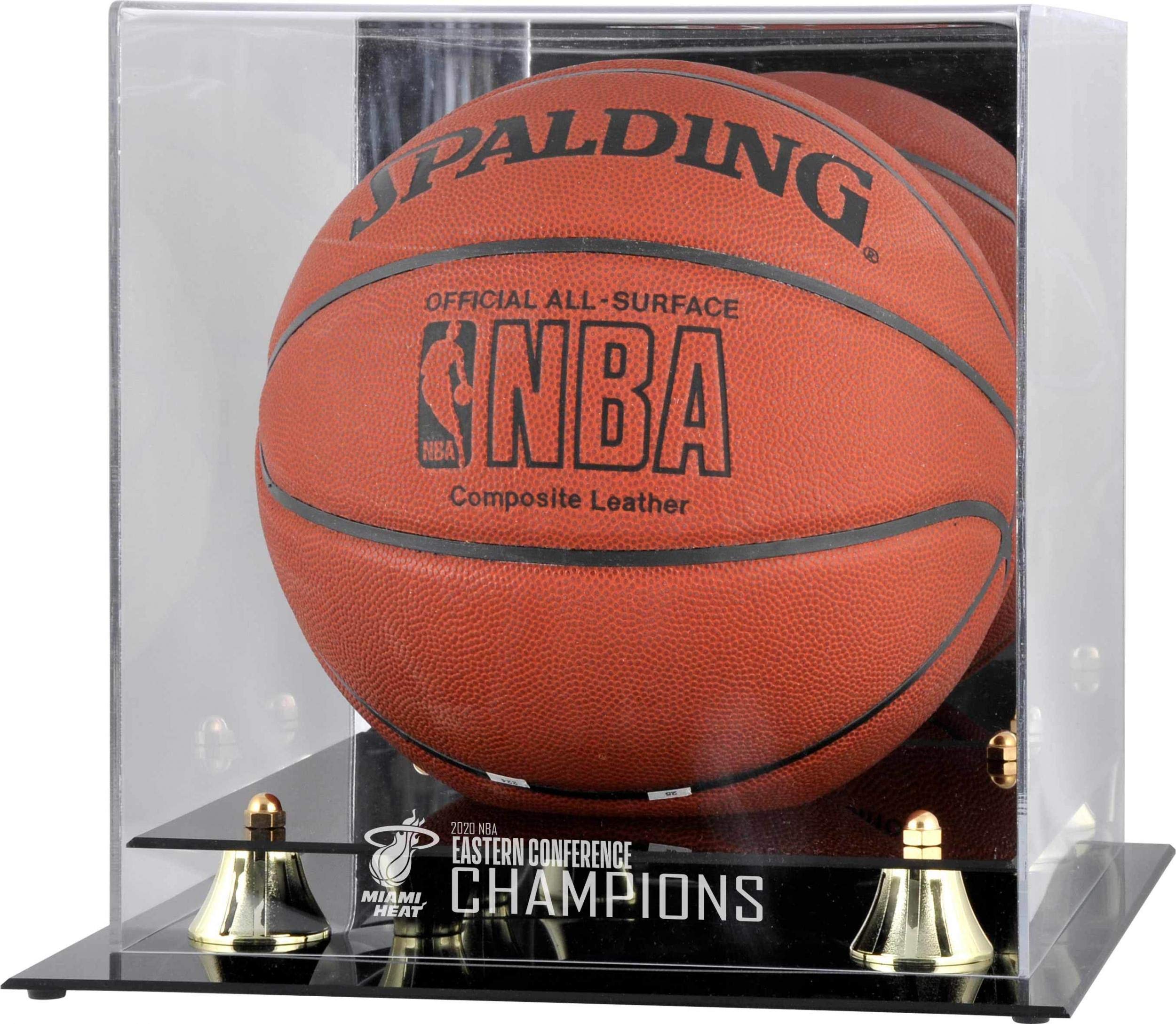 Miami Heat 2020 Eastern Conference Finals Champions Golden Classic Basketball Display Case - Basketb