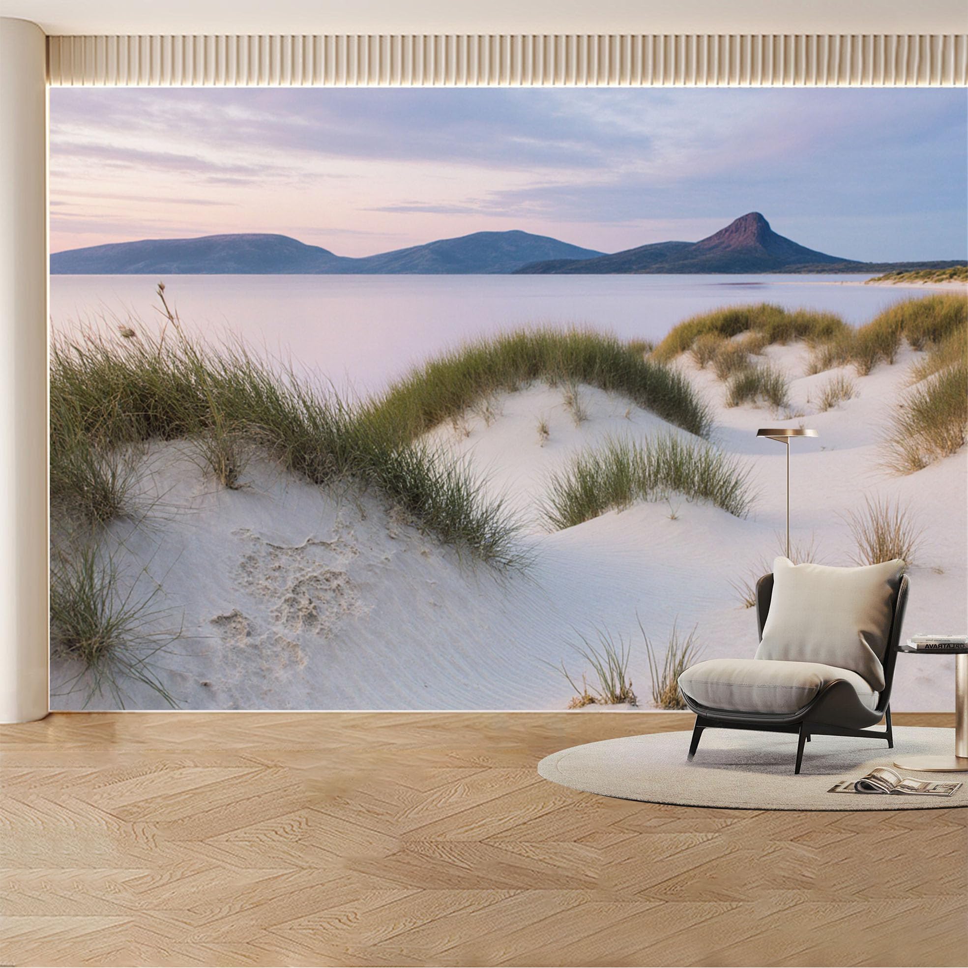 Custom Wall Mural Wallpaper Sand Dunes Mountain Landscape Nature Large Wall Art Sunset Removable SelfAdhesive Large Photo for Living Room， Bedroom， Office