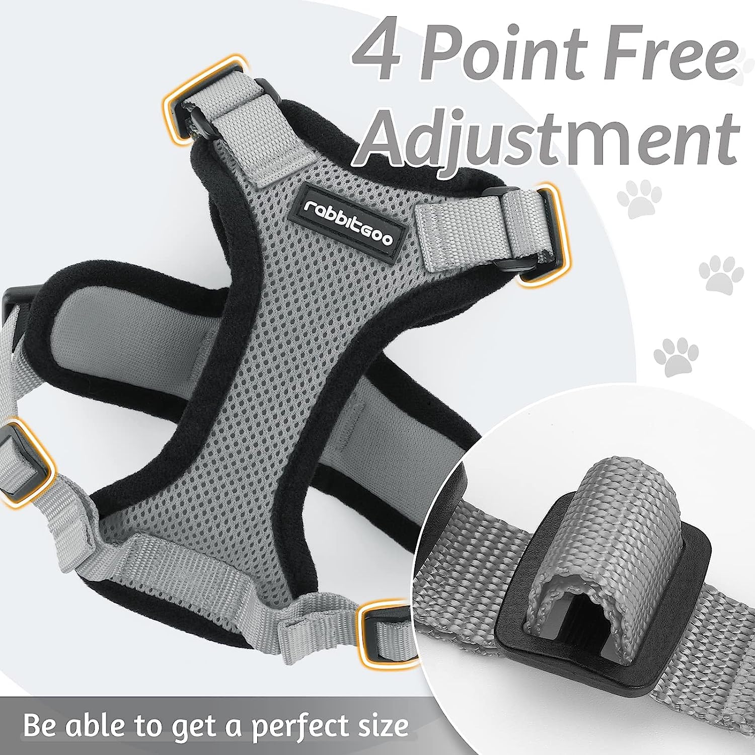 rabbitgoo Cat Harness and Lead Set, Adjustable Escape Proof Cat Lead for Walking Reflective Kitten Harness Set - Image 4