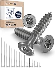 Holzschrauben Torx Schrauben 5x35 Edelstahl V2A rostfrei Spanplattenschrauben für Holz Teilgewinde 5mm stark 35mm lang 50 Stück Edelstahlschrauben Holz A2