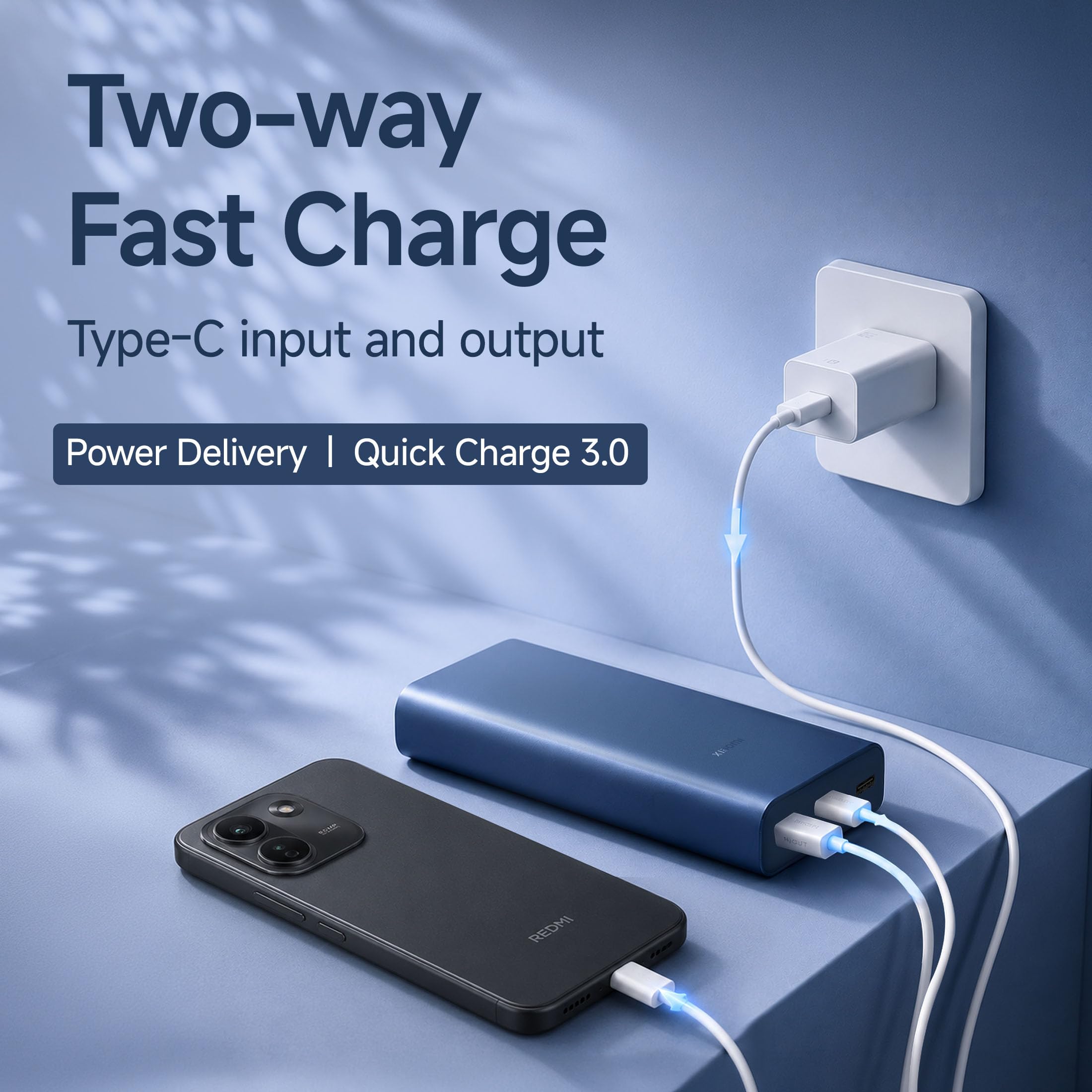 Xiaomi Power Bank 4i 20000mAh 33W Super Fast Charging PD |Smart 12 Layer Protection|Type C Input & Output|Triple Output Ports|Supports Android,Apple, Tablets, Earbuds,Watch(MI Powerbank),Green — Amazon image 5