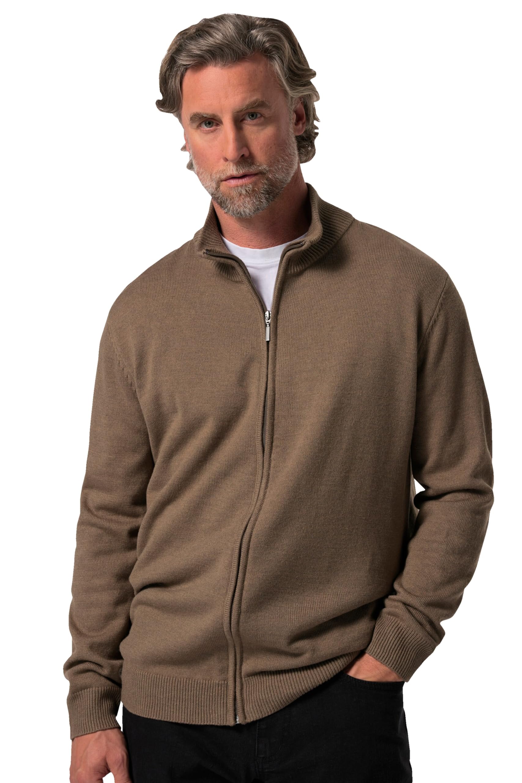 Boston Park Herren große Größen Übergrößen Menswear L-8XL Strickjacke, Langarm, Stehkragen 832943