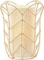 O'Bright Weaver Handcrafted Rattan Woven Table Lamp - E26 Socket, Rocker Switch, Boho Ambient Nightstand Light