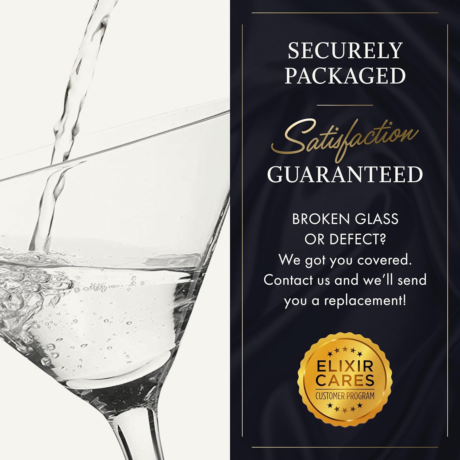 ELIXIR GLASSWARE Martini Glasses Set of 2-9 oz - Hand Blown Crystal Martini Glasses with Stem - Elegant Cocktail Glasses for Bar, Martini, Cosmopolitan, Manhattan Cocktail Glass Set - Image 8